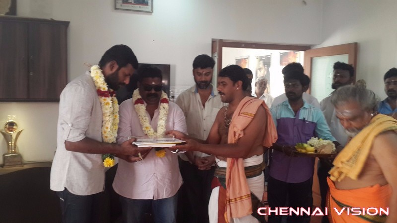 Actor Vishal Next Movie Pooja Photos by Chennaivision