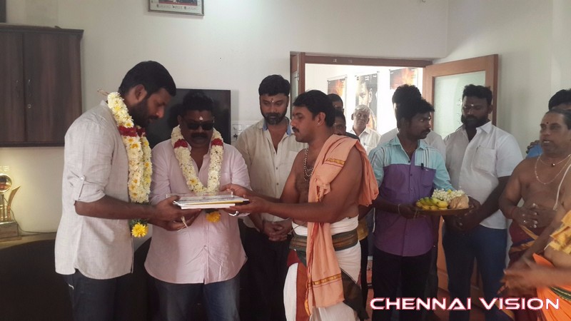 Actor Vishal Next Movie Pooja Photos by Chennaivision