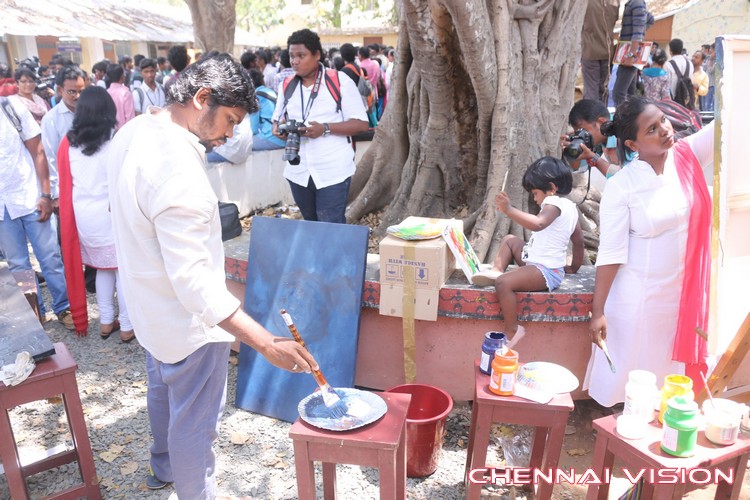 Ilayaraja 1000 by Paintings of 100 Artist's Inaugural Function Photos