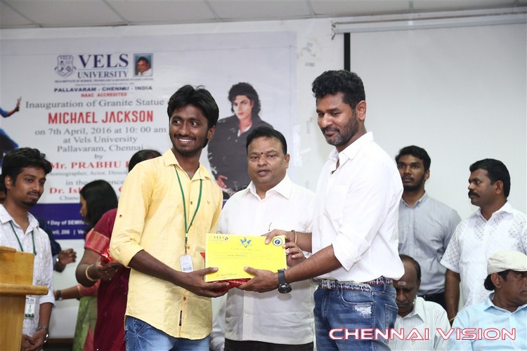 Prabhu Deva Inaugurate Michael Jackson Granite Statue Photos