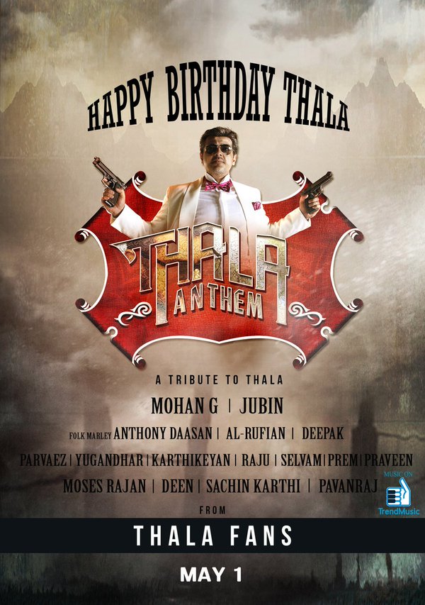 Thala Ajith Kumar Birthday Antham Posters