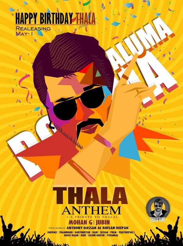 Thala Ajith Kumar Birthday Antham Posters