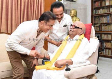 Kamal Haasan’s Meet M. Karunanidhi and M. K. Stalin Photos