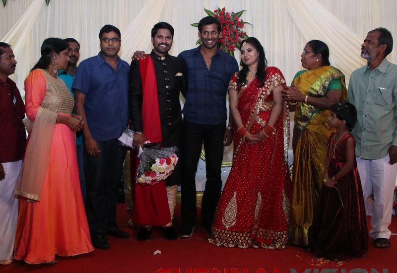 Actor Soundararaja - Tamanna Wedding Reception Stills