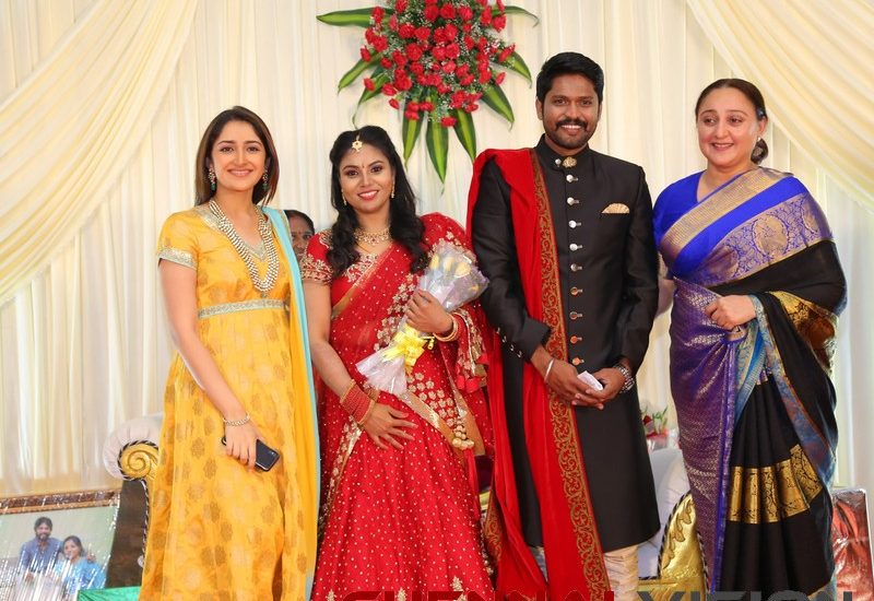 Actor Soundararaja - Tamanna Wedding Reception Stills