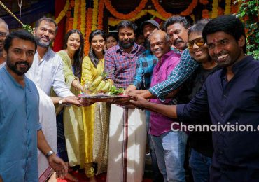 The next film of 2D Entertainment,began  new movie pooja being held at  Agaram Foundation in Valasaravakkam.
