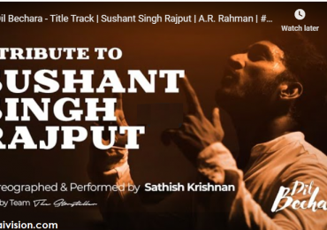 Check out Sathish’s graceful moves to AR Rahman’s beautiful & memorable track from Dil Bechara!