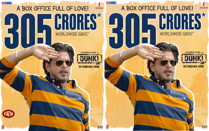 Rajkumar Hirani's Dunki spreading love all over the box office! Crosses the 150 Cr. mark in India and the 300 Cr. mark globally in just 7 days for a single language film -
