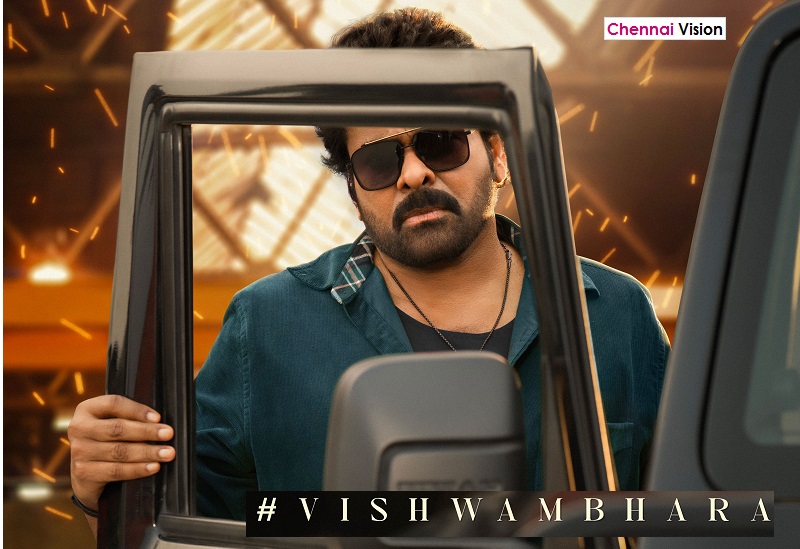 Megastar Chiranjeevi’s Intro Song From Vassishta, UV Creations Vishwambhara Being Filmed In A Massive Set In  Hyderabad