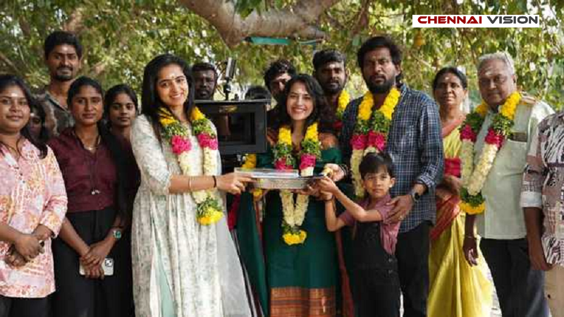 Tuskers Den pictures present   “Vella Kuthira” Saranraj Senthilkumar’s next directorial   Komalee Prasad starrer “Mandavetti” shooting starts with ritual pooja ceremony
