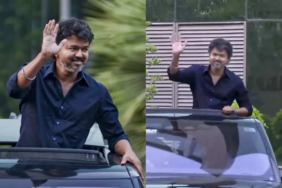 Karur stampede case: After 7-hour questioning, Vijay waves at supporters outside CBI HQ