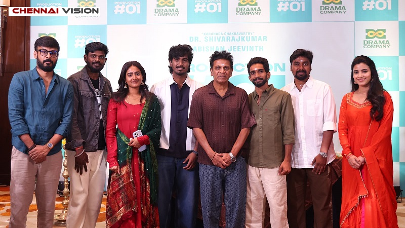 Drama Company Producer Balamurugan A presents   Filmmaker Gowtham Sivaraman debut directorial  Dr. Shivarajkumar-Abhishan Jeevinth starrer movie project launched. Shooting kick starts !