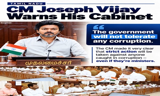 CM Vijay warns ministers of strict action against corruption